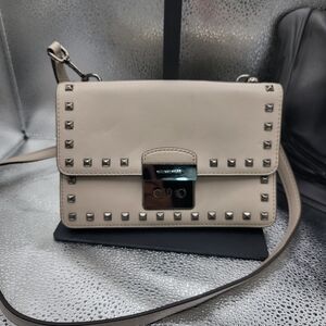 Studded Beige Crossbody Bag